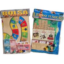 Kit Com 2 Jogos ( Bolsa de Valores + Jogo Ilha Do Tesouro ) muita diversão Pra Sua Casa