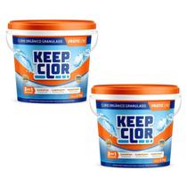 Kit com 2 keepclor dicloro 40% pratic line 10kg