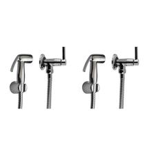 Kit com 2 kimetais 1050 c01 ducha higienica manual c/reg flex met alfa 1/4v