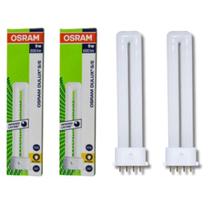 KIT COM 2 Lâmpadas Osram Dulux S E 9W 827 Soquete 2G7 2700K