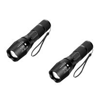 Kit com 2 Lanternas Tática LED 8000 Lúmens 5 modos Shark Blue