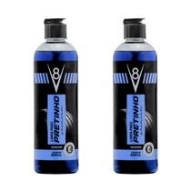 Kit com 2 lava autos limpa pneu pretinho v8 500ml Kit com 2 lava autos limpa pneu pretinho v8 500ml