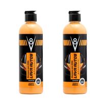 Kit com 2 lava autos v8 sh com cera 500ml