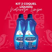 Kit com 2 Lava Roupas Liquido Coco Coquel CasaKm Todos Tecidos 1 Litro - Casa Km