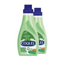 Kit com 2 Lava Roupas Líquido Coquel Coco e Ervas 500ml Cada