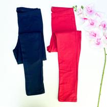 Kit Com 2 Legging Feminina Juvenil Peluciada Inverno