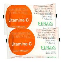 Kit Com 2 Lenço Demaquilante Facial Vitamina C 45g. Fenzza Kit Com 2 Lenço Demaquilante Facial Vitamina C 45g. Fenzza