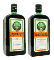 Kit com 2 Licor Fino De Ervas Jägermeister Garrafa 700ml