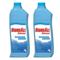 Kit Com 2 Limpa Bordas Para Piscinas Hidrosan Hidroall 1 Litro Kit Com 2 Limpa Bordas Para Piscinas Hidrosan Hidroall 1 Litro
