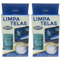 KIT COM 2 LIMPADOR LIMPA TELAS START 120ml + PANO MICROFIBRA - PARA SMARTPHONE, NOTEBOOK, TABLET, TV KIT COM 2 LIMPADOR LIMPA TELAS START 120ml + PANO MICROFIBRA - PARA SMARTPHONE, NOTEBOOK, TABLET, TV