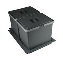 Kit com 2 Lixeiras e 1 Base G Linha Metropolis Zen Design Kit com 2 Lixeiras e 1 Base G Linha Metropolis Zen Design