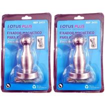 Kit com 2 lotus fixador magnetico p/porta 43x78x30mm zinco 200/50