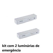 kit com 2 luminárias de emergência 30 leds Intelbras