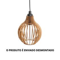 Kit com 2 Luminárias Pendentes Abajur de Teto em MDF Moderno ***DESMONTADO***