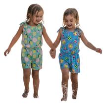 kit com 2 macaquinho infantil em micro com proteção UV 50 kit com 2 macaquinho infantil em micro com proteção UV 50