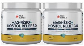Kit com 2 magnésio + inositol relief 3.0 maracujá 350g true source
