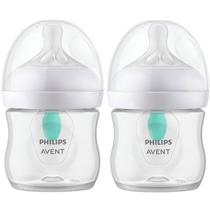 Kit com 2 Mamadeira Petala ANTI Refluxo 3.0 AIR Free 125ML Transparente Philips AVENT SCY670/01