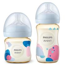 Kit com 2 Mamadeira Petala Anticolica 3.0 PPSU 125/260ML Decorada Philips AVENT