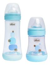 Kit Com 2 Mamadeiras Chicco Cor Azul Perfect5 150ml E 300ml