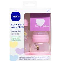 Kit com 2 Mamadeiras EASY START Anticolica 130/260ML Rosa MAM MA21022 Kit com 2 Mamadeiras EASY START Anticolica 130/260ML Rosa MAM MA21022