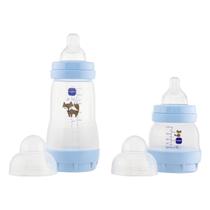 Kit Com 2 Mamadeiras Mam Easy Start Anticólicas Azul Kit Com 2 Mamadeiras Mam Easy Start Anticólicas Azul