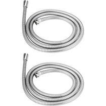 Kit com 2 Mangueira Engate Flexível 1,8 Metros para Ducha Higiênica - Metal - KLA