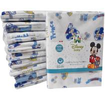 Kit Com 2 Manta Cueiro Flanelado Disney 80X80Cm Mickey