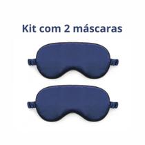 Kit com 2 Máscaras de dormir com enchimento de camada dupla e tira elástica para uma noite de sono perfeita Kit com 2 Máscaras de dormir com enchimento de camada dupla e tira elástica para uma noite de sono perfeita