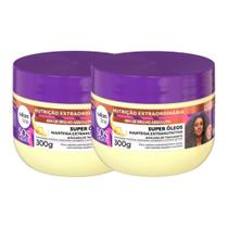 Kit com 2 Máscaras de Tratamento Manteiga Extranutritiva SOS Cachos Super Óleos 300g Salon Line Kit com 2 Máscaras de Tratamento Manteiga Extranutritiva SOS Cachos Super Óleos 300g Salon Line