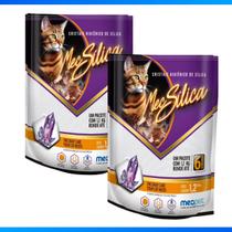 Kit Com 2 Mec Silica 1.2Kg Areia Higiênica Cristais de Sílica Para Gatos Kit Com 2 Mec Silica 1.2Kg Areia Higiênica Cristais de Sílica Para Gatos