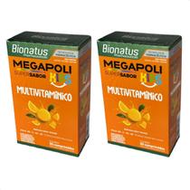 Kit com 2 - Megapoli Kids Multivitaminico Sabor Laranja 30CP - Bionatus