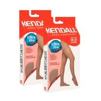 Kit Com 2 Meia Calça Kendall Ultra Pro Média Compressão Feminina Sem Ponteira Original 18-21Mmhg