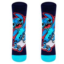 Kit com 2 Meias Infantil Disney Stitch e Angel Lupo Cano Médio