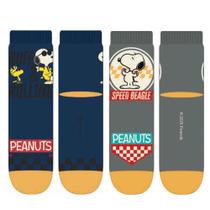 Kit com 2 Meias Infantil Snoopy Azul