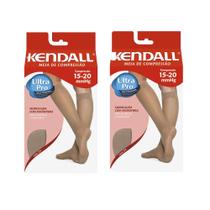 Kit com 2 Meias Kendall com ponteira média compressão 1671 Pretas