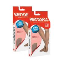 Kit Com 2 Meias Kendall Ultra Pro 3/4 Feminina Meias Média Compressão Essencial Para Inchaço