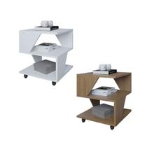 Kit com 2 Mesa de Cabeceira Spin para Quarto Casal Poquema