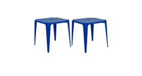 Kit Com 2 Mesa de Plástico Bela Vista - Azul - Mor