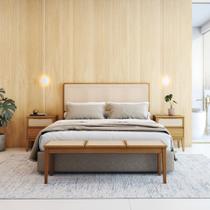 Kit com 2 Mesas de Cabeceira 2 Gavetas Madeira Maciça Viena Kit com 2 Mesas de Cabeceira 2 Gavetas Madeira Maciça Viena