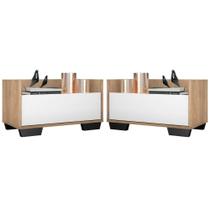 Kit com 2 Mesas de Cabeceira 80cm Multimóveis V4003