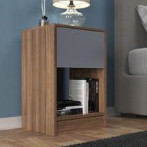 Kit com 2 Mesas de Cabeceira Bravo com Gaveta e Nicho