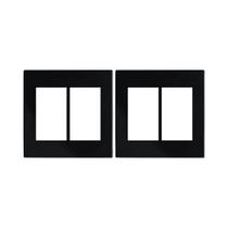 Kit com 2 mg preto placa 4x4 6 postos horizontal Kit com 2 mg preto placa 4x4 6 postos horizontal