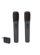 Kit com 2 Microfone Sem Fio Partybox Wireless Mic JBL