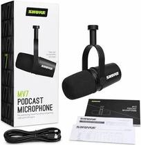 Kit com 2 Microfones Dinâmicos Shure MV7X para Podcast e Estúdio Conexão XLR Kit com 2 Microfones Dinâmicos Shure MV7X para Podcast e Estúdio Conexão XLR