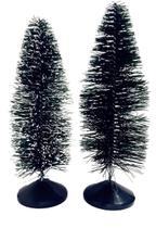 Kit Com 2 Mini Árvore De Natal Nevada E Verde 25cm