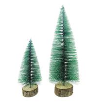 Kit Com 2 Mini Arvores de Natal De Mesa Verde 15cm e 25cm