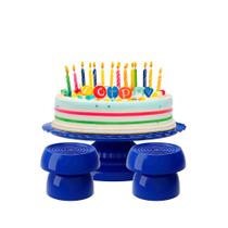 Kit com 2 Mini Boleiras Alegra 14x10cm +Boleira de 18cm Azul Kit com 2 Mini Boleiras Alegra 14x10cm +Boleira de 18cm Azul