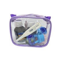 Kit com 2 MINI necessaire transparente 15X12 para viagem, maquiagem, esmalte, organizadora, multiuso