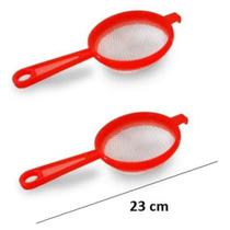 Kit Com 2 Mini Peneira Com Cabo Malha Liga De Metal Ke Home 12 cm