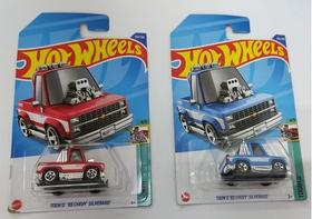 Kit Com 2 Miniaturas Hot Wheels Chevy Silverado Tooned